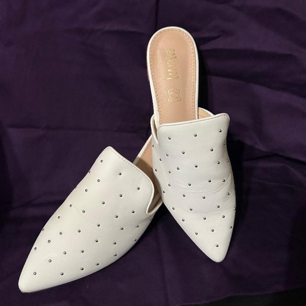 MIIM Grace white slide on shoes